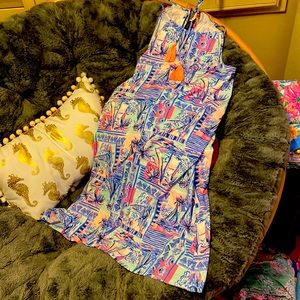 Lilly Pulitzer Margot Halter Dress in Whisper Blue Yeah Buoy NWT